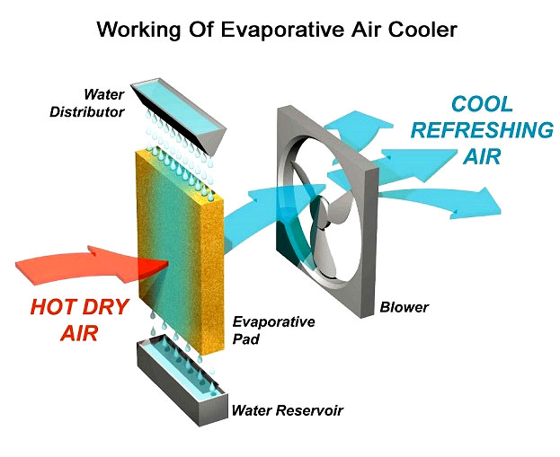 Working of Evaporative Cooler